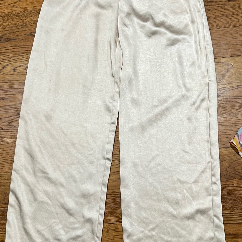 Princess Polly Satin Beige Trousers